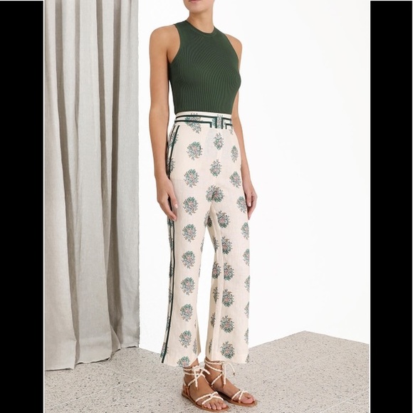 ZIMMERMANN// VERITY CONTRAST BIND PANT - Picture 2 of 5